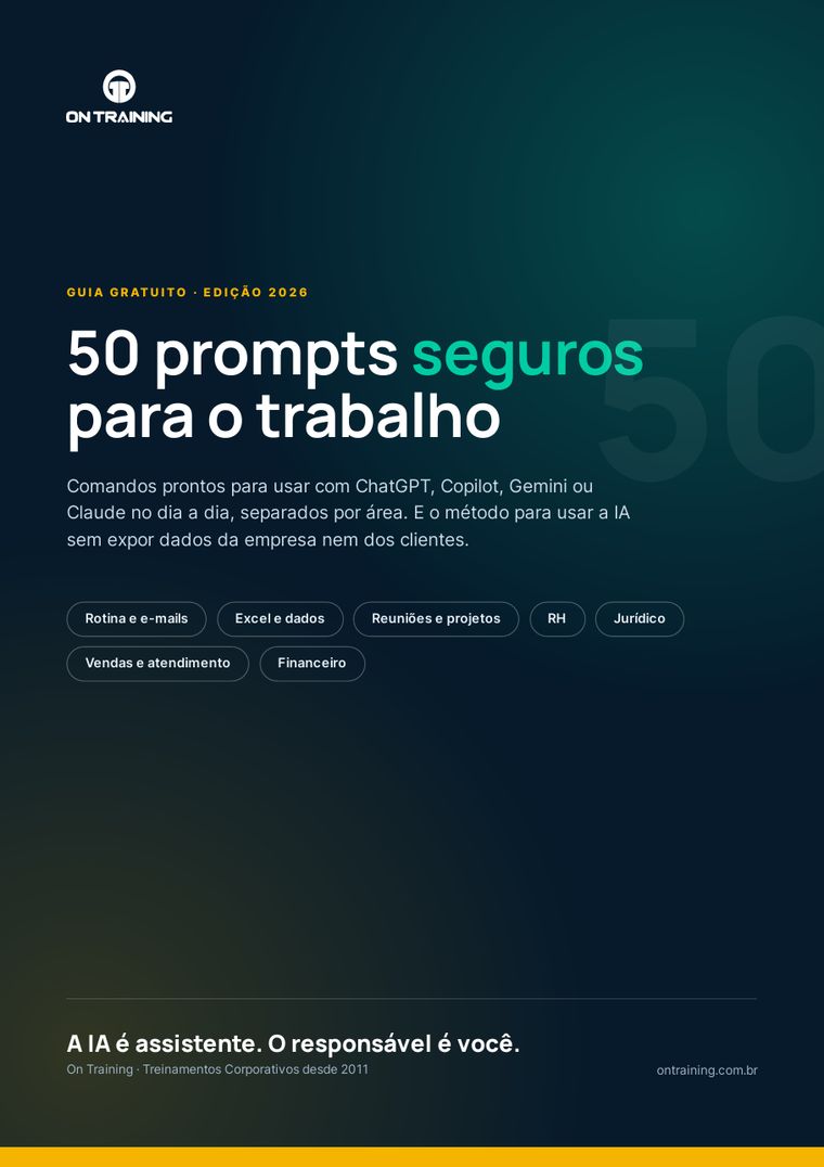 Capa: 50 prompts seguros para o trabalho